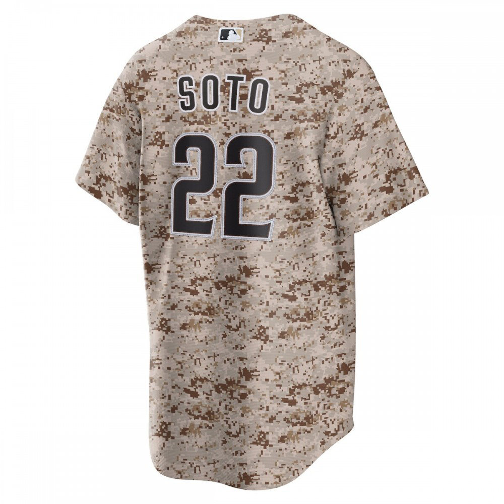 Juan Soto San Diego Padres USMC Alternate Replica Player Jersey - Camo-Pro Kit Vault | Brand New 26/27 Sports Jerseys